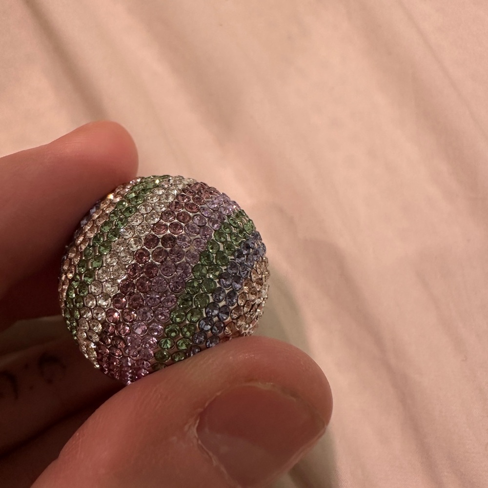 HENRI BENDEL Multicolor Crystal Dome Ring